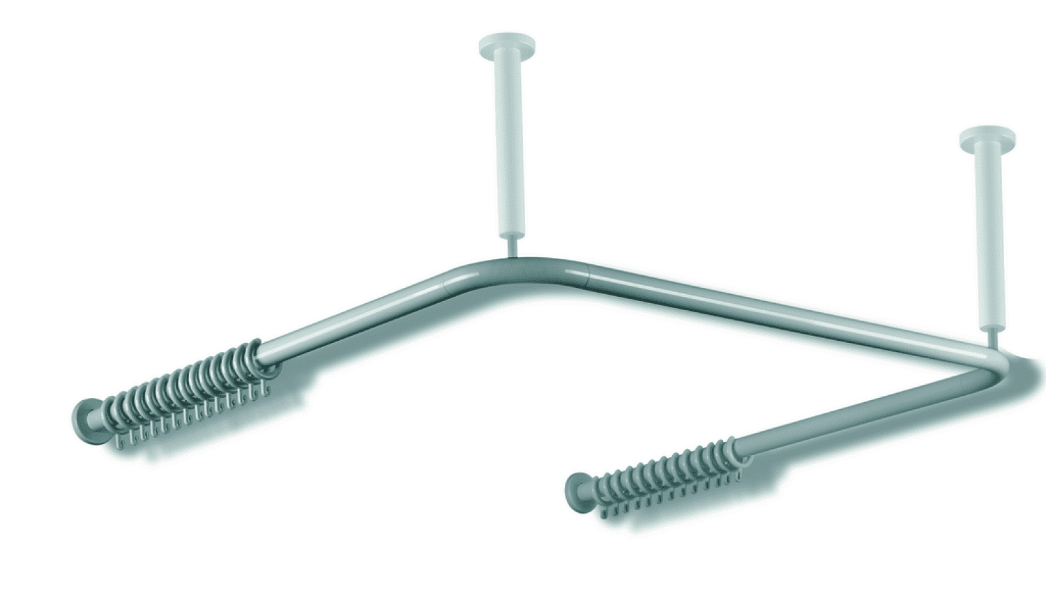 HEWI Vorhangstange Ser 801 kürzb., AM:1483x1467x1483mm anthrazitgrau