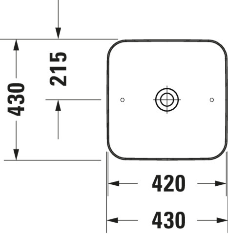 Duravit Aufsatzbecken Cape Cod 430mm Weiss, ohne Überlauf, ohne HLB, WG