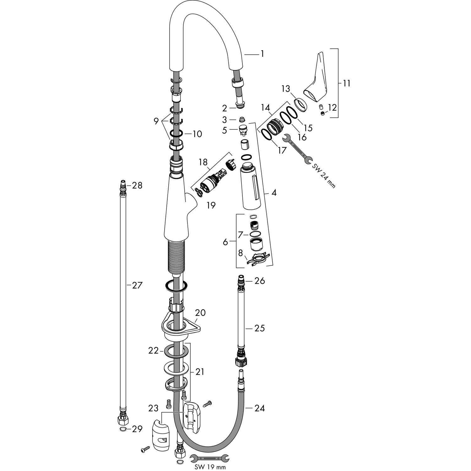 Hansgrohe Spültischmischer 160 Talis M51 Ausziehbrause 2jet edelstahl-optik