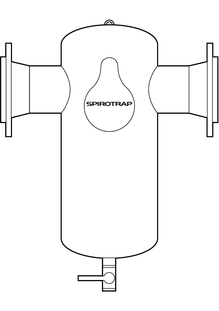 Spirotech Schlammabscheider SpiroTrap Magnet DN 200 - Flansch, 10 bar / 110 Grad