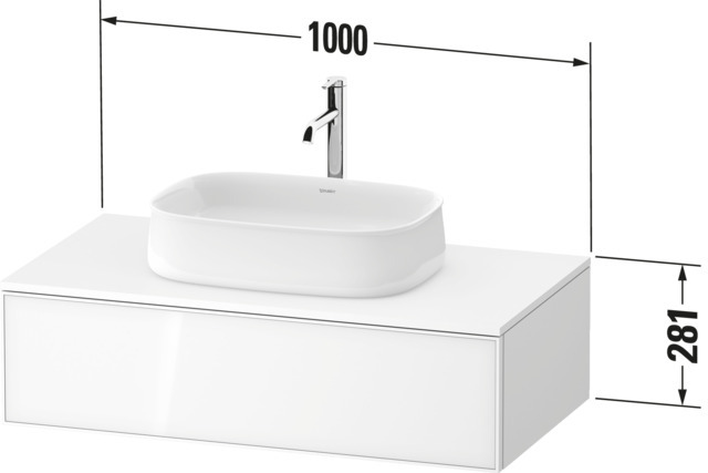 DU Konsolen-WTU wh. Zencha 550x1000x281mm Eiche Schwarz/Graphit Sup