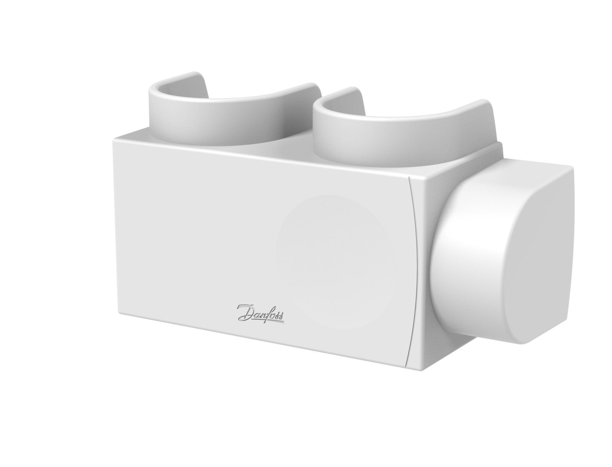 Danfoss Kunststoffabdeckung für VHS-DV Eck, Fühler links in RAL 9016, HK 3/4"