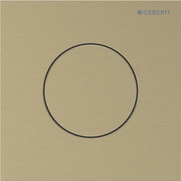 Geberit Typ 40 BetPl., rund, f. UR-Strg. pneum. Sp., messing gebürstet, Etc