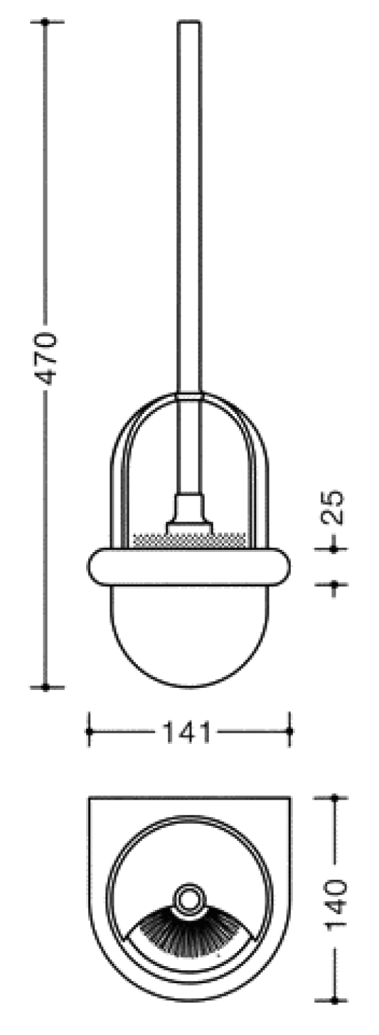 HEWI WC-Bürstengarnitur Ser 477 aquablau