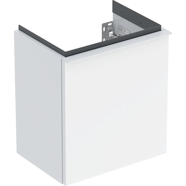 Geberit iCon Unterschrank für HWB, 1 Tür re 37x41,5x27,9cm, weiß hgl./Gr. weiß matt