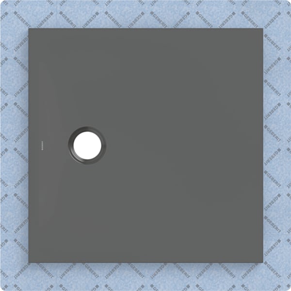 Geberit CleanFloor30 Duschfläche 80 x 80 cm integriert, mit Dichtvlies, graphit matt