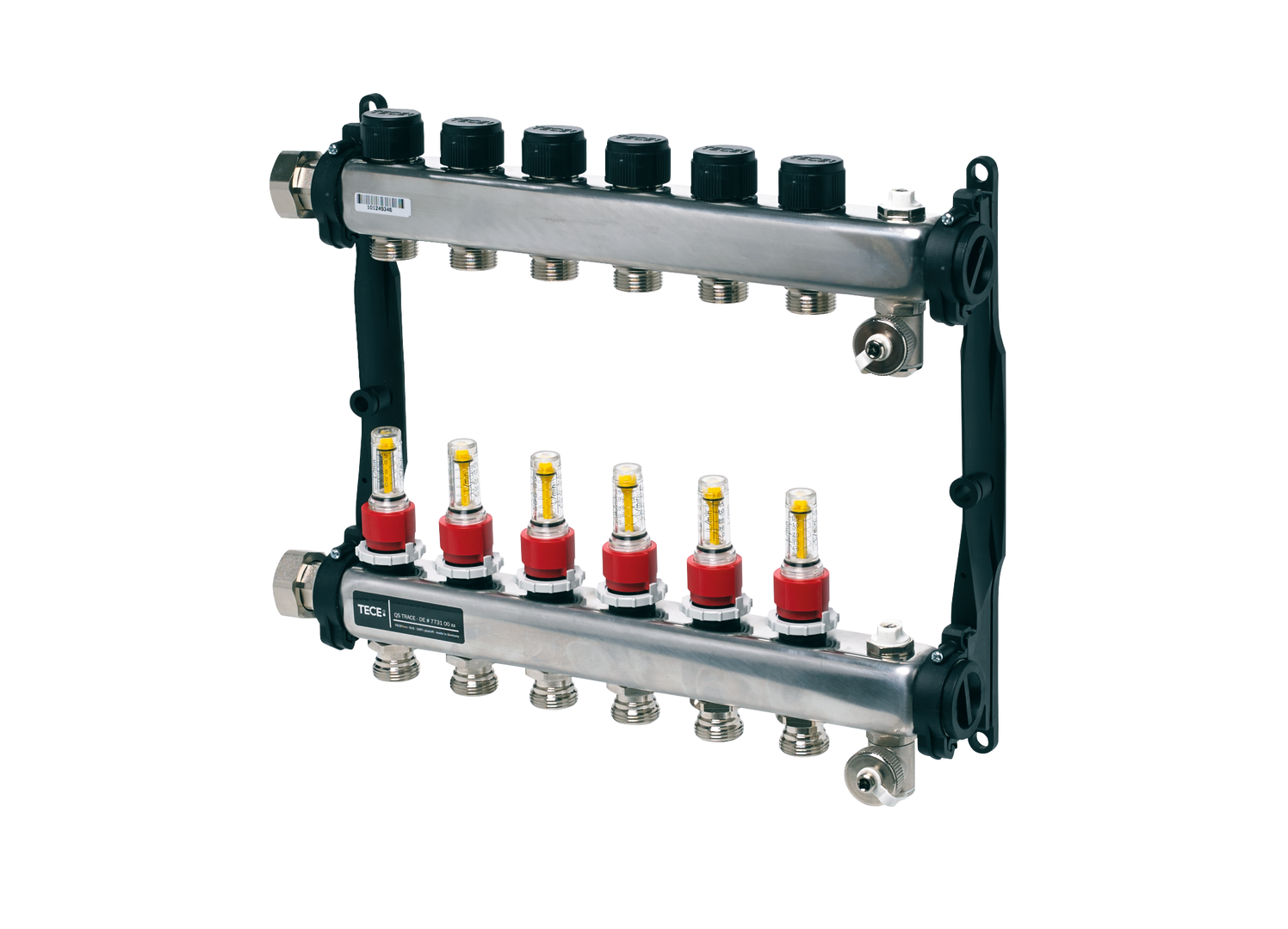 TECEfloor Edelstahlvert. HKV 6 mit DFA SLQ, poliert, 1" IG flachdichtend