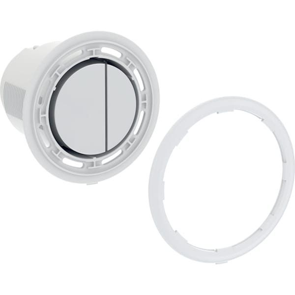 Geberit Typ 10 Drücker für Fernbet. pneum. 2-M-Sp., rund, chrom matt, Etc
