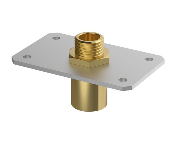 Flamco Einzeplatte 100x44x3 mm 1/2" IG, Länge 20 mm