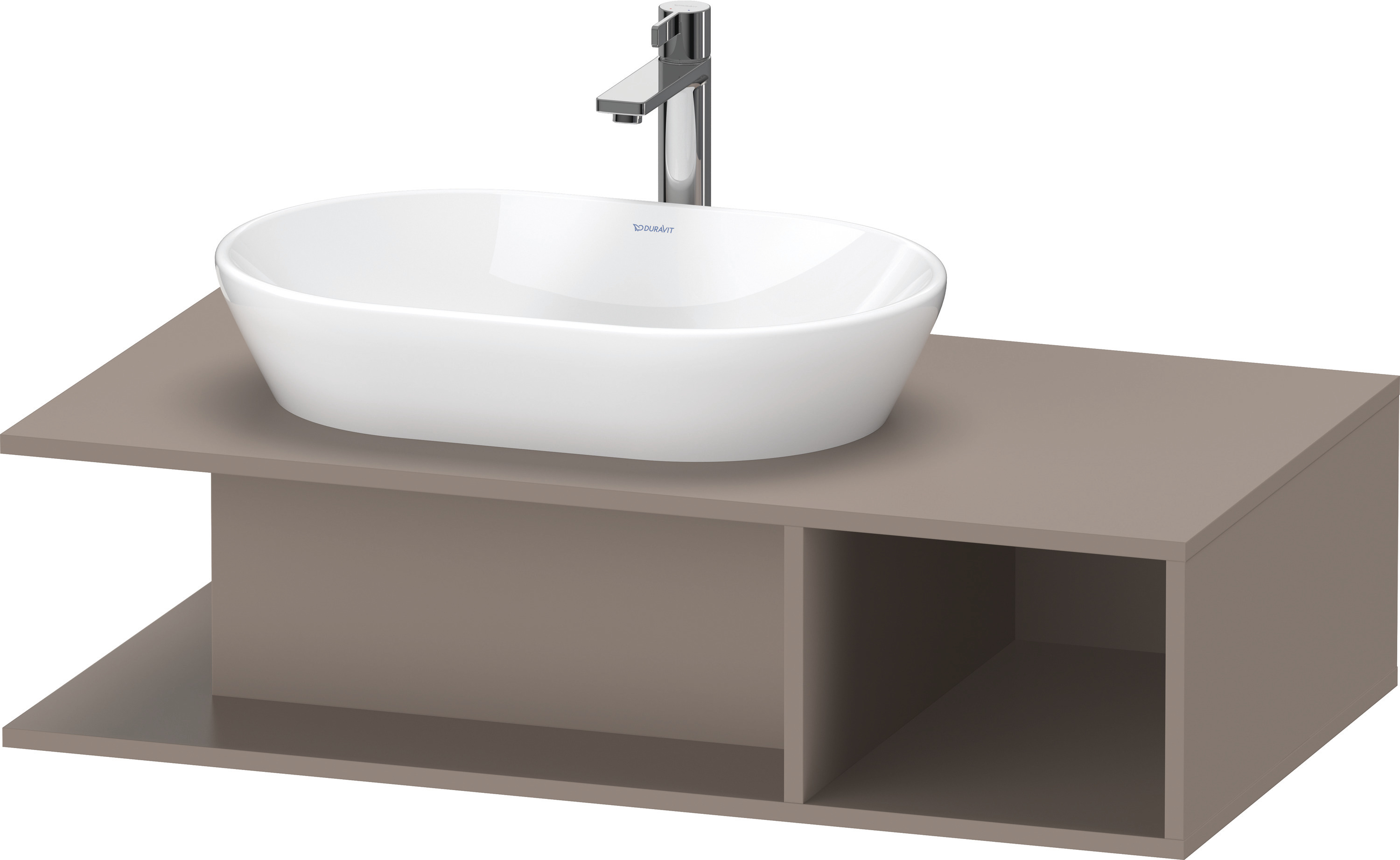 Duravit D-Neo WTU wandh.,1 offenes Fach r., 260x1000x550mm, Basalt Matt