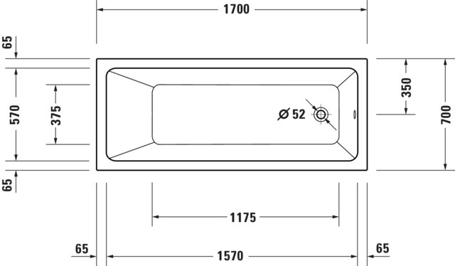 DU No.1 BW 1700x700,Einbauversion Rückenschr.1 Pos.Variabel, Weiß