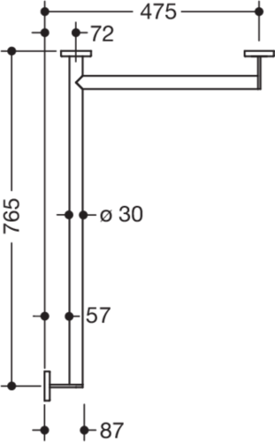 HEWI DUHA, d:30, re, W1:765, W2:475, chrom