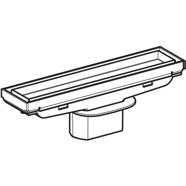 Geberit CleanLine Duschrinne befliesbar kundenspezifisch / edst.gebürstet