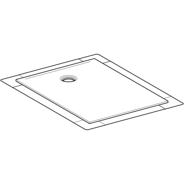 Geberit CleanFloor30 Duschfläche 110 x 80 cm integriert, mit Dichtvlies, weiss matt