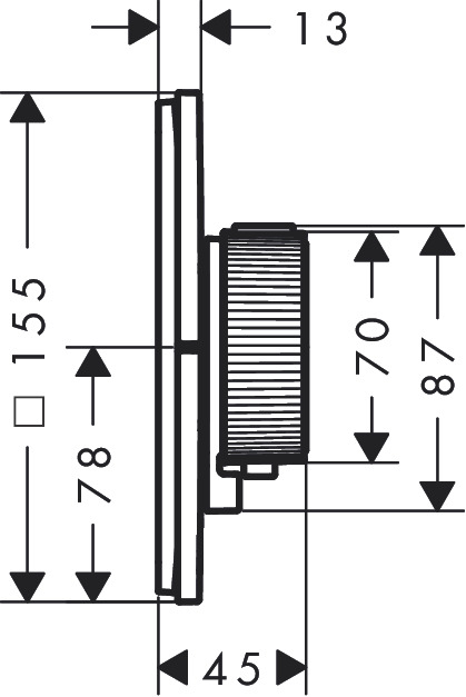 Hansgrohe Thermostat UP Axor ShowerSelect ID HighFlow square PBC