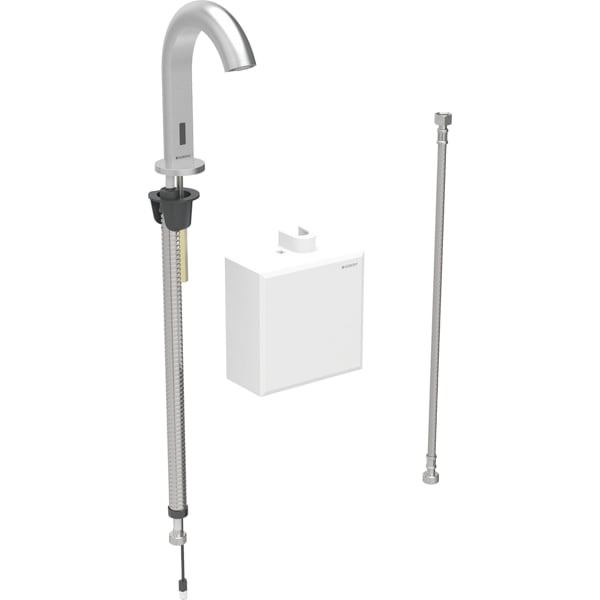 Geberit Piave WT-Arm., Standmontage, Batterie mit AP-Funkt.Box, o.Misch., edst.gebü. Geberit Piave WT-Arm., Standmontage, Batterie mit AP-Funkt.Box, o.Misch., edst.gebü.