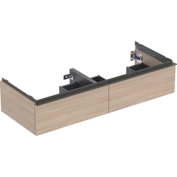 Geberit iCon Unterschrank für DWT, 2 Schubl. 118,4x24,7x47,6cm, Eiche/Gr. Lava Geberit iCon Unterschrank für DWT, 2 Schubl. 118,4x24,7x47,6cm, Eiche/Gr. Lava
