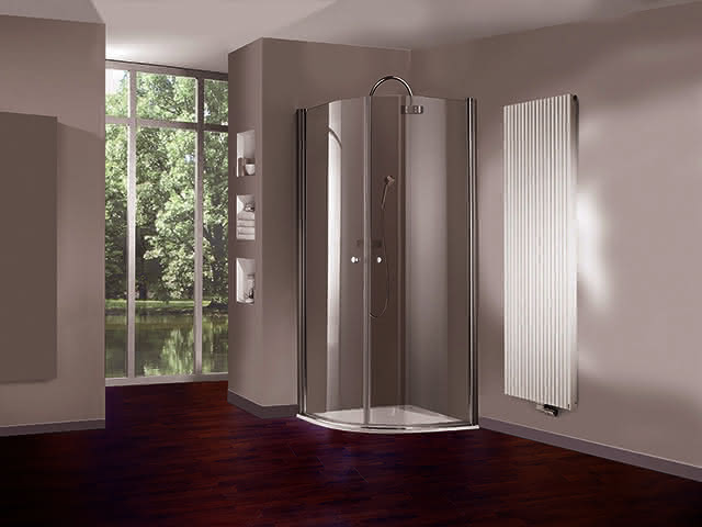Hüppe Schwingtür 501 Design 2-flügelig 510650.092.322 800-1900 chromgl.Glas 322