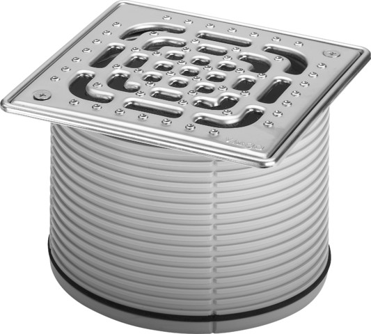 Viega Aufsatz 4933.7 in 150x150mm Edelstahl rutschhemmend