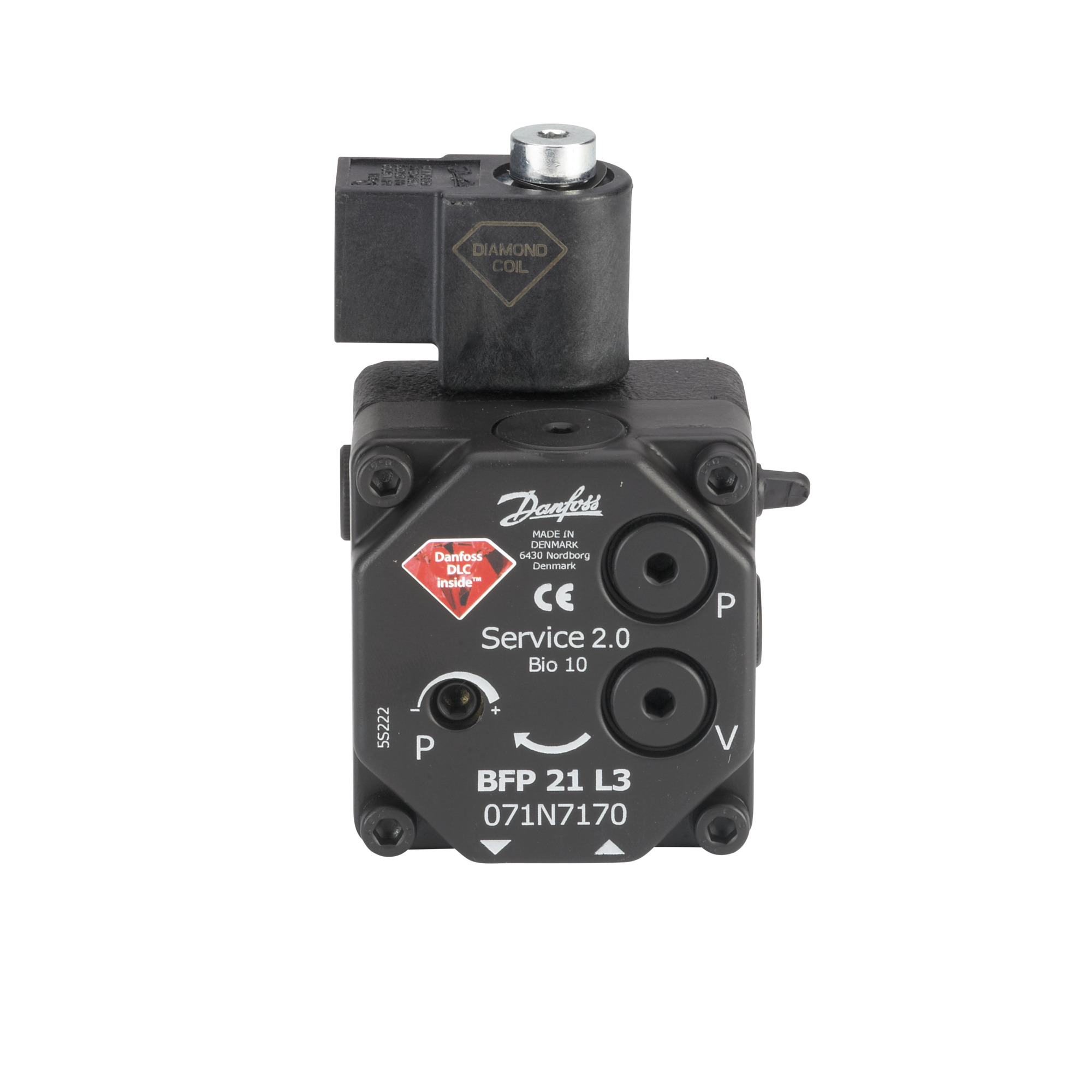 Danfoss Ölbrennerpumpe BFP 21 L 3 mit Magnetventil, Drehrich. re, 24 l/h Danfoss Ölbrennerpumpe BFP 21 L 3 mit Magnetventil, Drehrich. re, 24 l/h