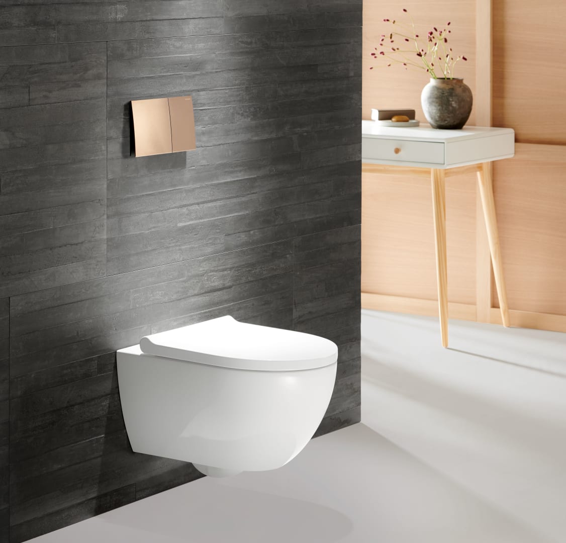 Geberit Acanto Set WWC m. WC-Sitz, Tiefspüler TurboFlush, geschl. Form, T:53cm, weiß