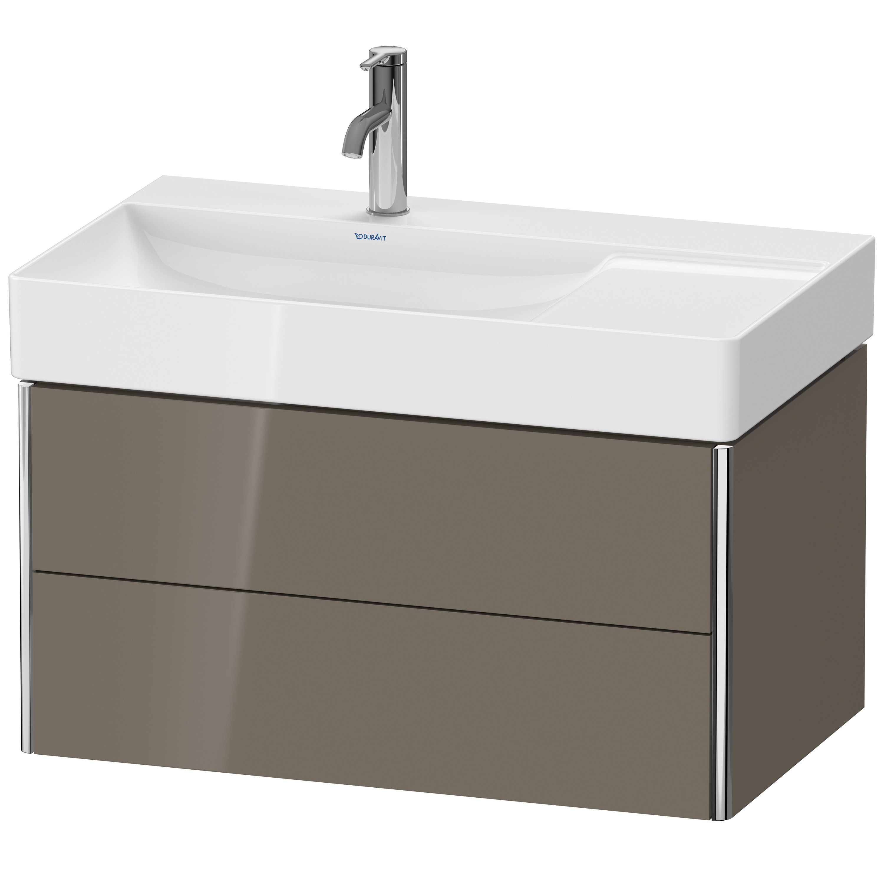 Duravit WTU XSquare wandh.,397x784x460mm 2Schubkästen,flannel grey hochglanz