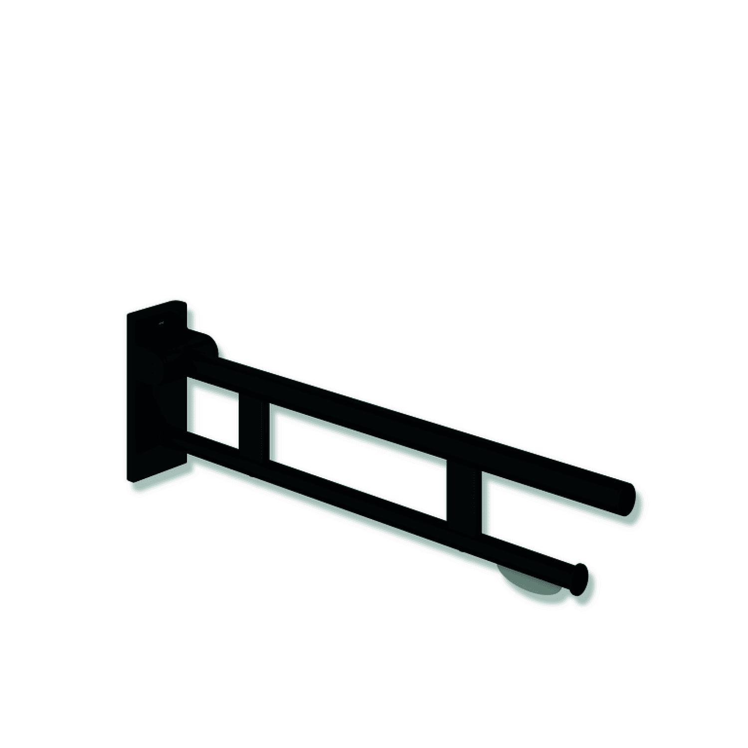 HEWI Stützklappgriff Duo (A), PRH, L:850mm, plvb schw tiefmatt