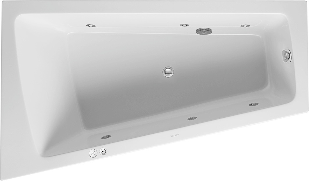 Duravit Whirlwanne Paiova 1700x1000mm, weiß Ecke links, mit Acrylvkl. Jet-System