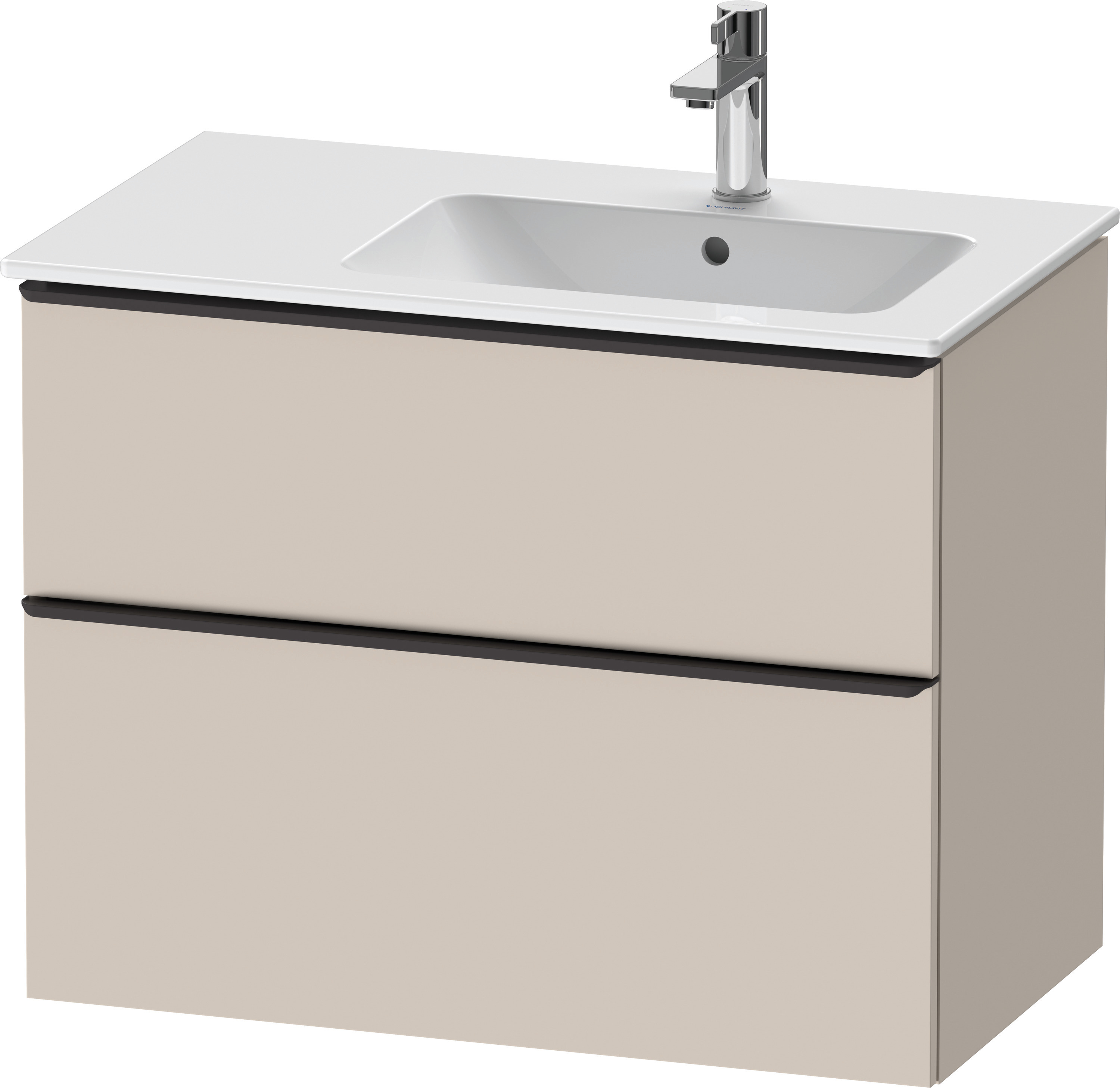 DU D-Neo WTU,Ausz:1,Schubk:1,GR:Dia.Schw 810x462x625mm,Wandh,Taupe Matt,Dekor