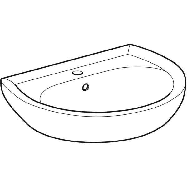 Geberit Renova Waschtisch, 60x49cm m. Hl., m. Ül., bahamabeige