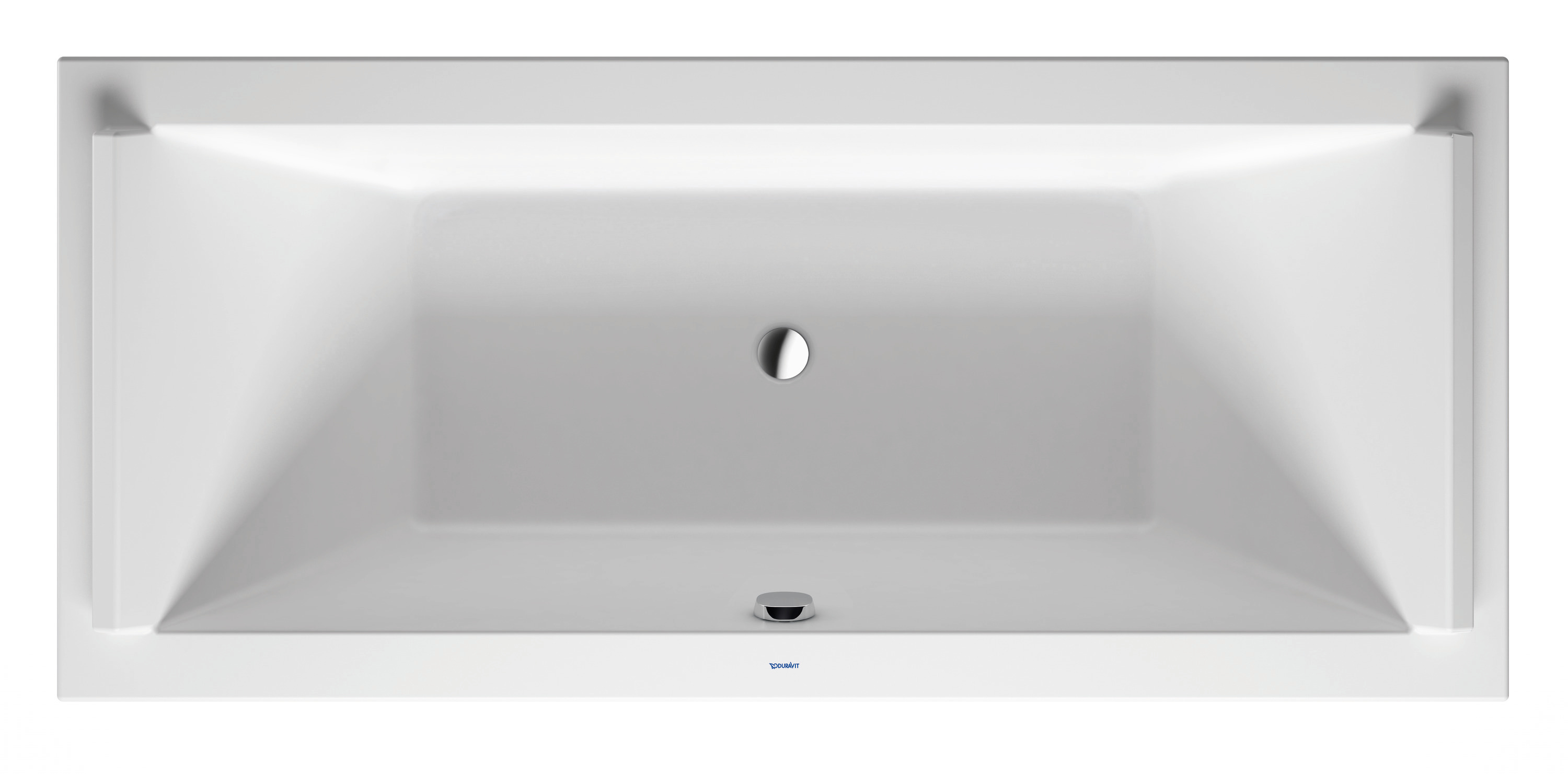 DU Starck Badewanne 1800x800 Einbau Mittelabl.,Rückenschr. 2 L/R, Weiß