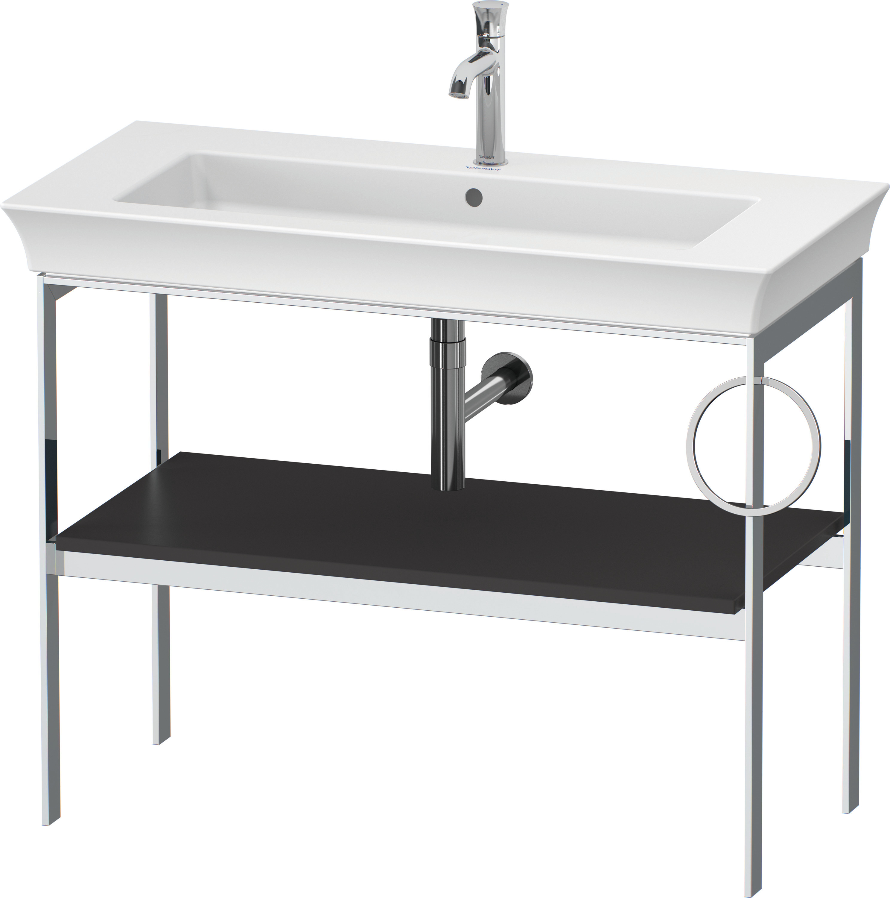 Duravit Metallkonsole bodenst. White Tulip 760x984x450,HH r.,Graphit Seidenmatt