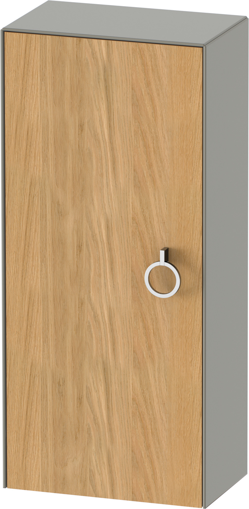 Duravit Halbhochschrank White Tulip,m.Griff TA l.,880x400x240,Eiche N.M./St.gr.Sdm