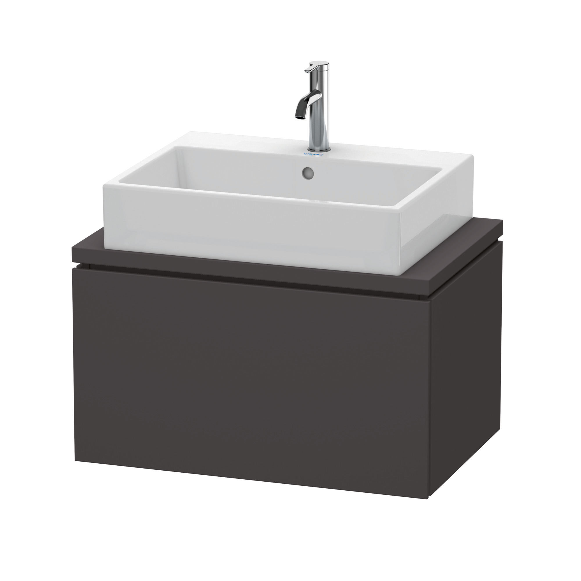 Duravit WTU f.Console Comp.L-Cube 400x720x477 1 Auszug, graphit supermatt