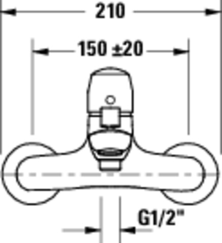DU Duravit No.1 Einh-Wannenmisch.Aufputz Keramikmischsyst.,Umsteller,Chrom HG