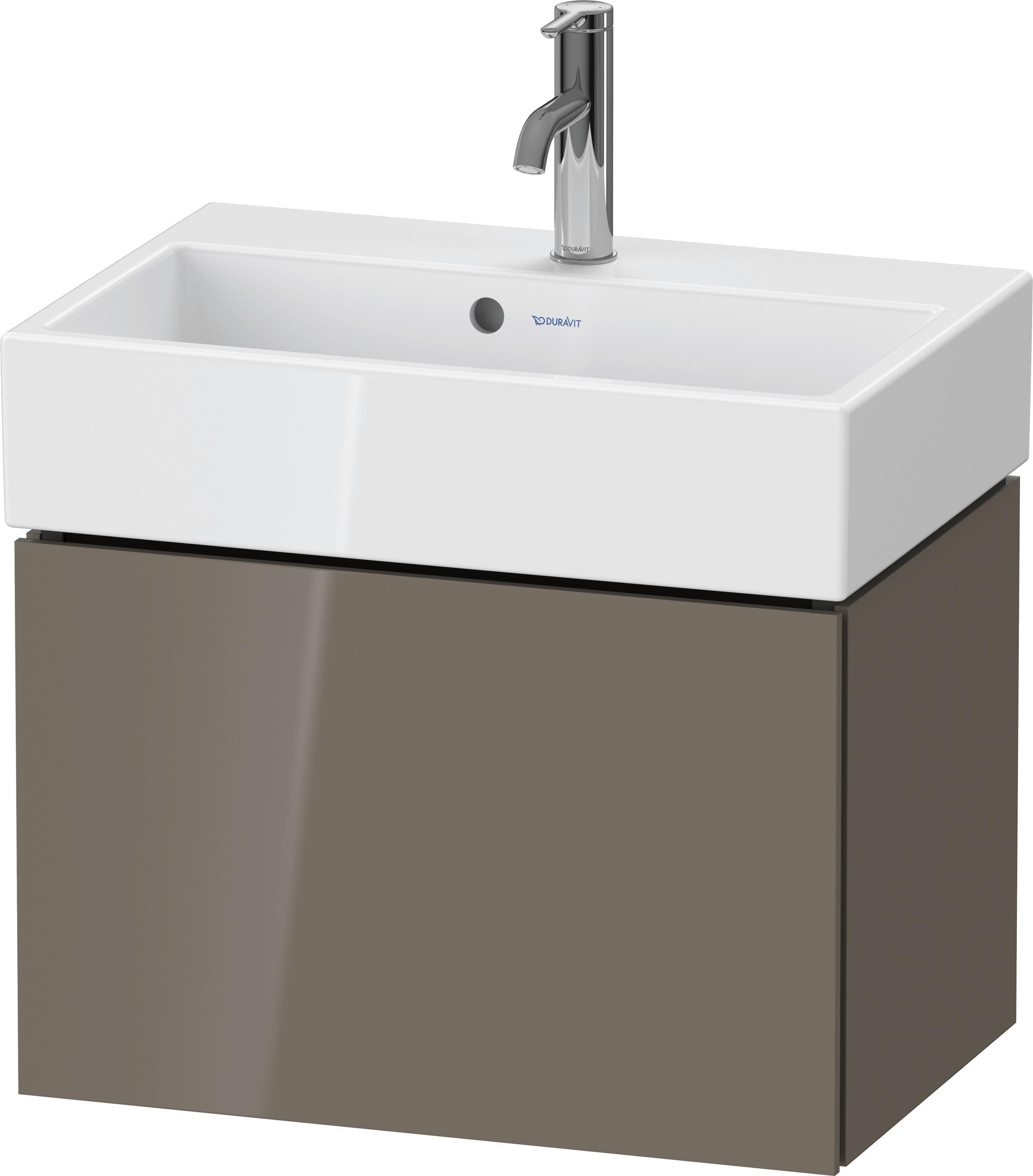 Duravit WTU L-Cube wandhängend, 1 Auszug 394x584x391mm, Flannel Grey HGL