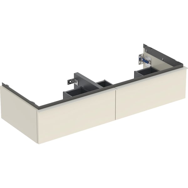 Geberit iCon Unterschrank für DWT, 2 Schubl. 118,4x24,7x47,6cm, sandgrau