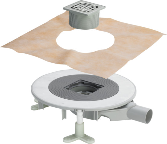 Viega Badablauf Advantix Top 4914.20 in DN50 Kunststoff grau