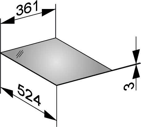 KEUCO Abdeckplatte Edition 11 31320, Cristallinglas, 361x3x524mm, anthrazit