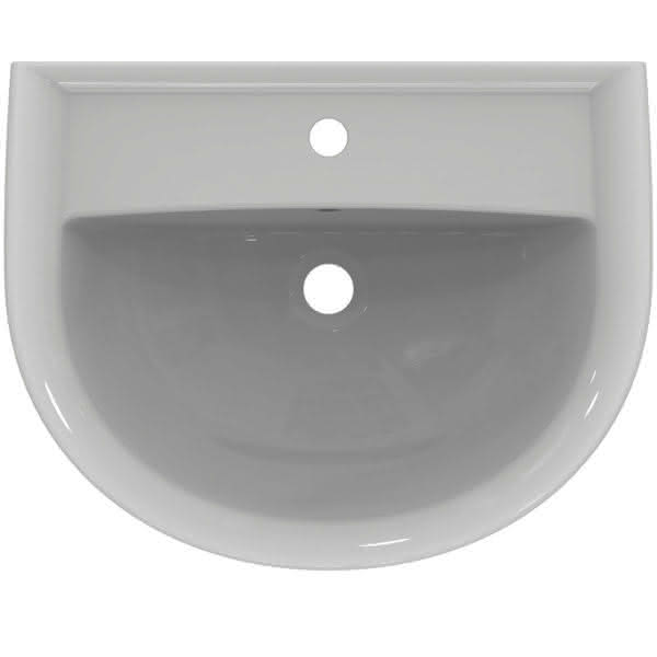 IS Waschtisch Eurovit, 1 Hl., m.Ül., 600x470x160mm, Weiß