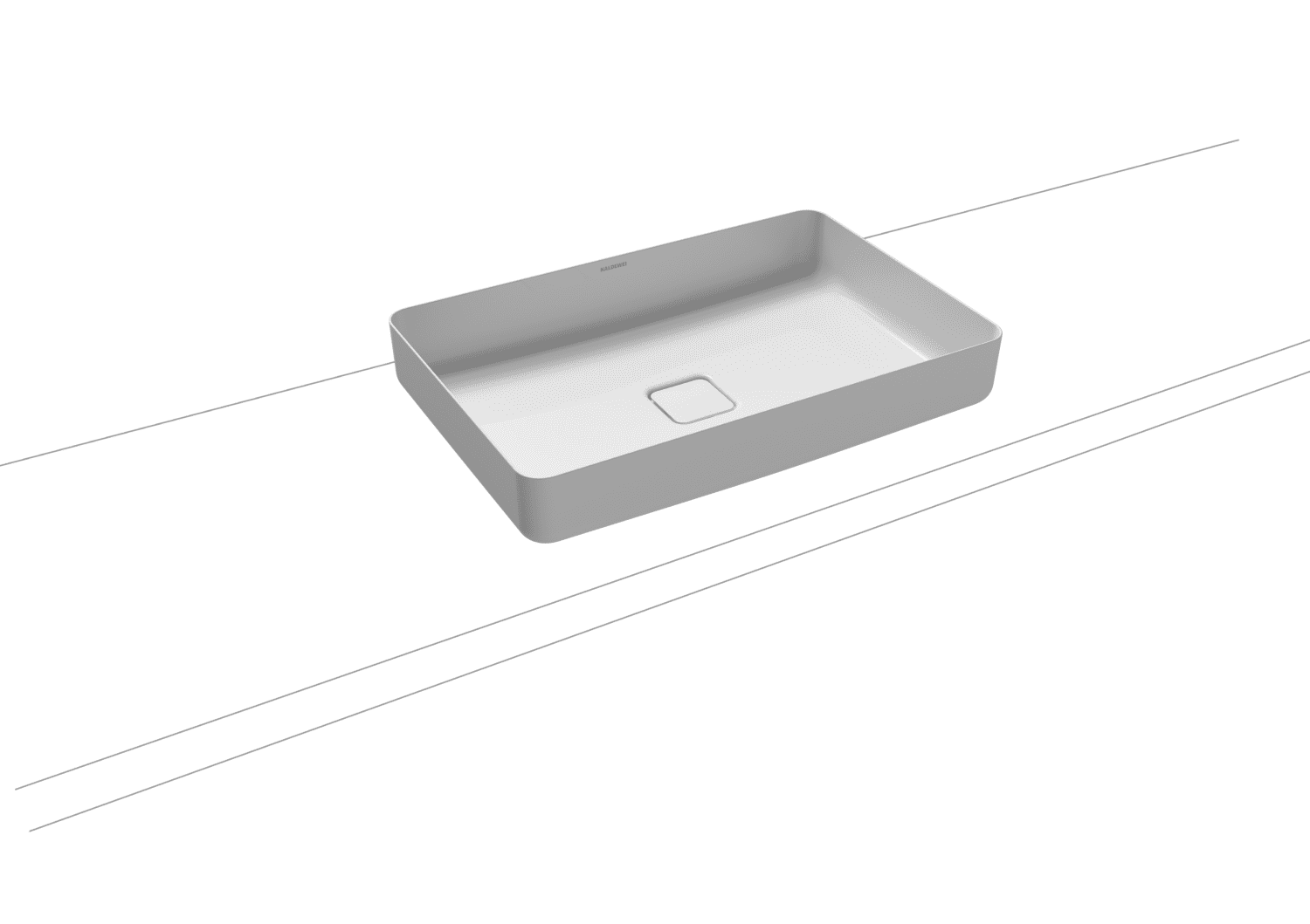 KA WB MIENA WASCHTISCH-SCHALE Mod.3185, 580x380mm,alpinweiß,Perl-Effekt,oÜL