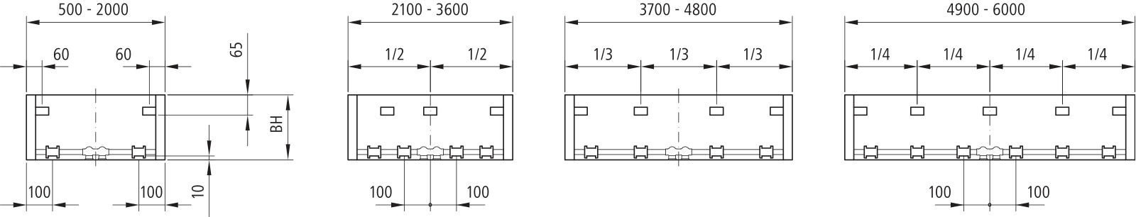 Kermi Heizwand HHN Typ11 BH630x61x1000mm QN1105,weiß,6bar,o.Abd,AB 12,LH540