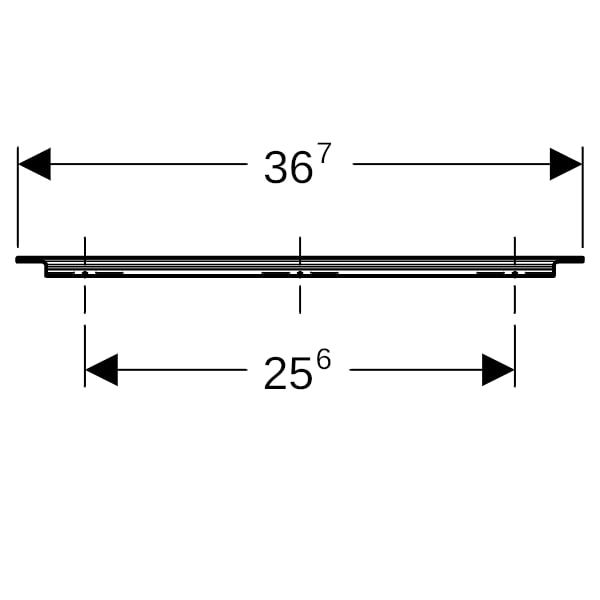 Geberit Griff, B:38cm schwarz matt