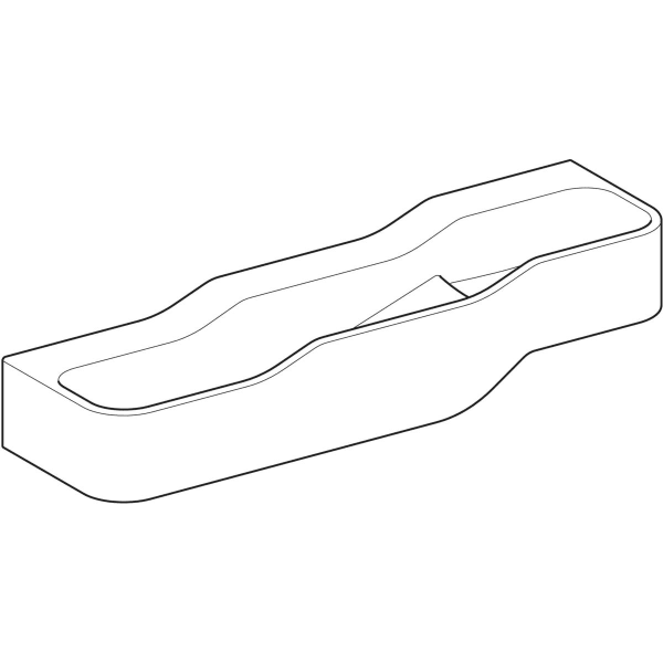 Geberit Bambini Spiel/Waschlandschaft B:140cm 3 Waschpl., tieferes B li, o. Hl., weiß
