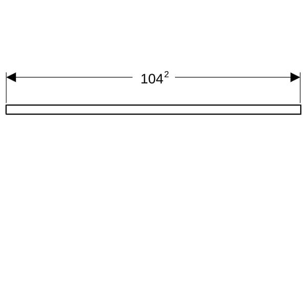 Geberit ONE WT-Pl. Aus re für AWT Schalenform 105x3x47cm, weiß hgl.
