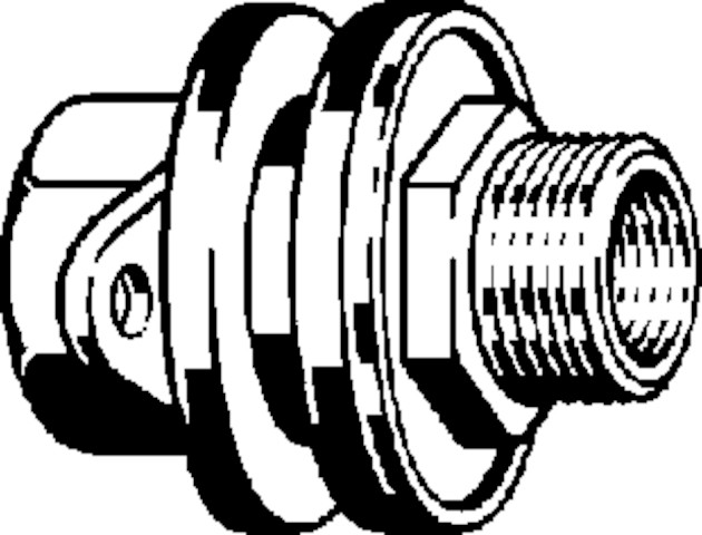 Viega Wanddurchführung 3427 in Rp1/2 x 30mm x Rp1/2 x G3/4 Rotguss
