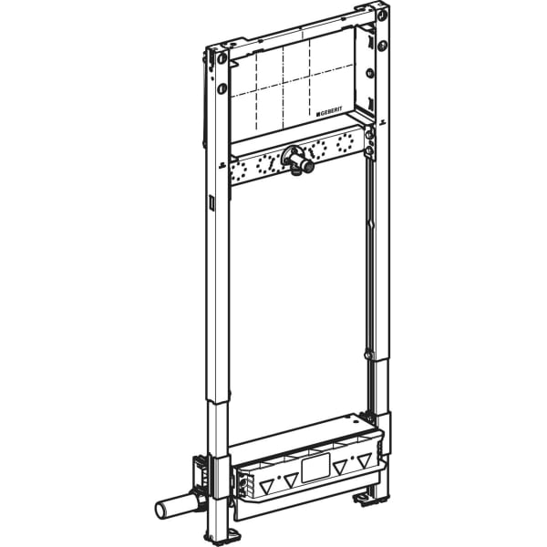 Geberit Duofix Element f. Dusche, 130cm CleanWall W-Ablauf, W-Arm.UP, H:65-90mm