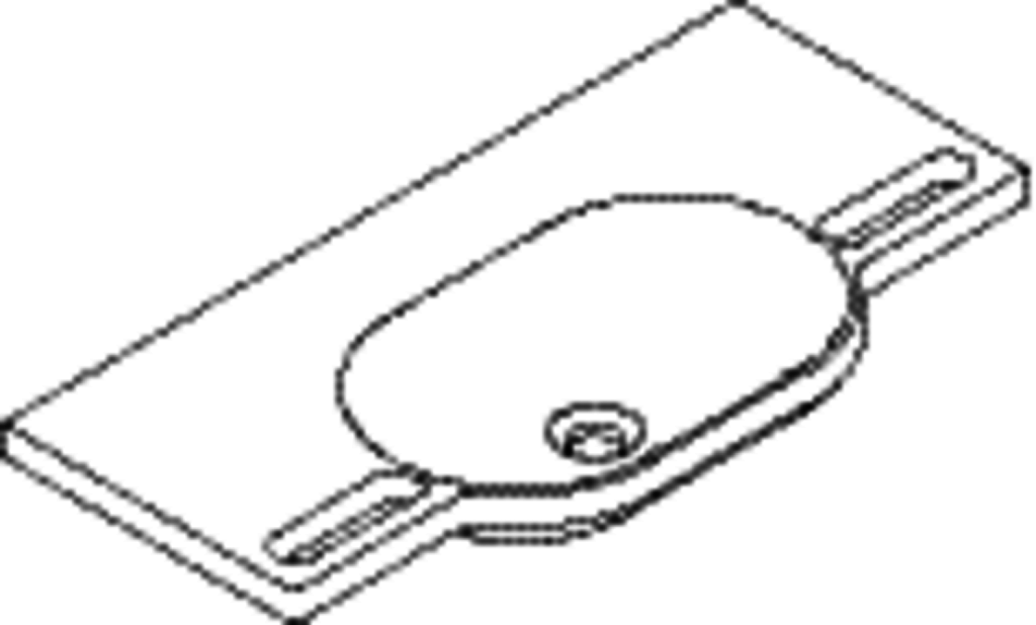 HEWI Waschtisch mit Griffmulden, 850 x 415mm, o. Überlauf, o. Hahnloch
