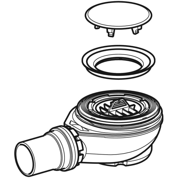 Geberit Duschwannenablauf für Setaplano Sperrwasserhöhe 50 mm d50