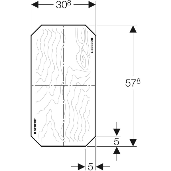 Geberit GIS Montageplatte, universell, 31 x 58 cm